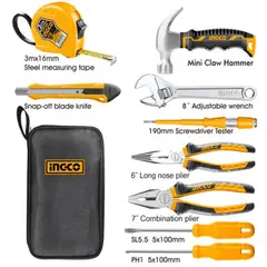GENERICO - Set de herramientas manuales jgo.9 piezas HKTH10809 Ingco