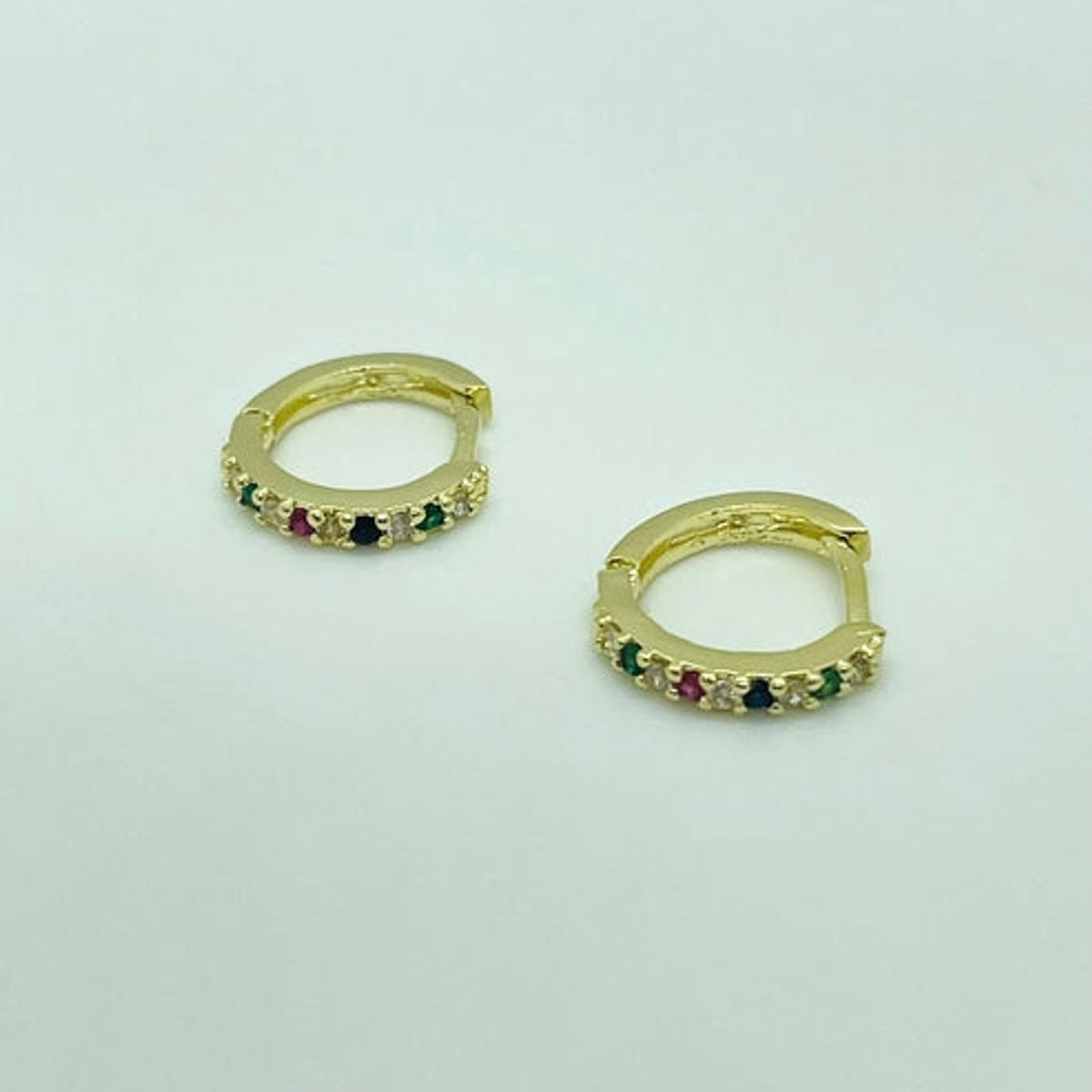 VIZIATO - Argolla princess rainbow enchapado en oro