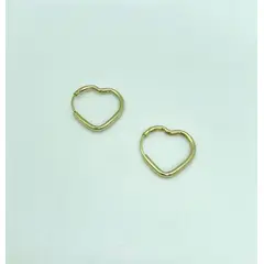 VIZIATO - Argolla cuore básica enchapado en oro