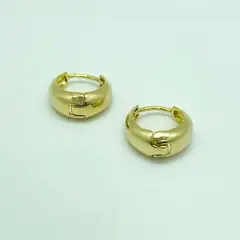 VIZIATO - Argolla lisa basica enchapado en oro