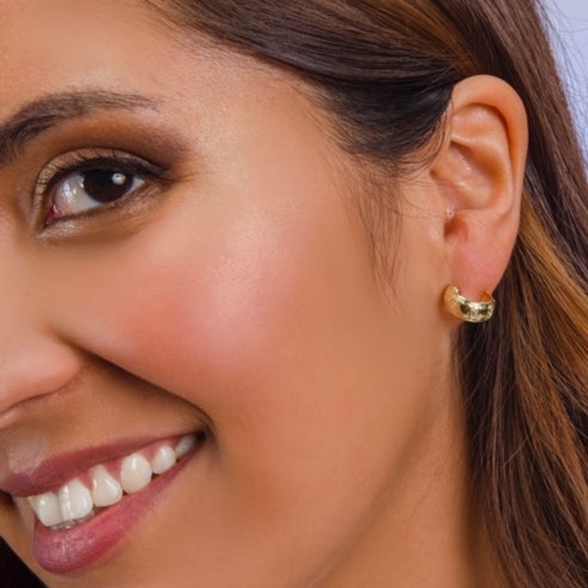 VIZIATO - Argolla semi snake enchapado en oro