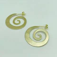VIZIATO - Argolla semi espiral enchapado en oro