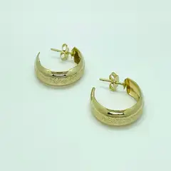 VIZIATO - Argolla semi one line enchapado en oro
