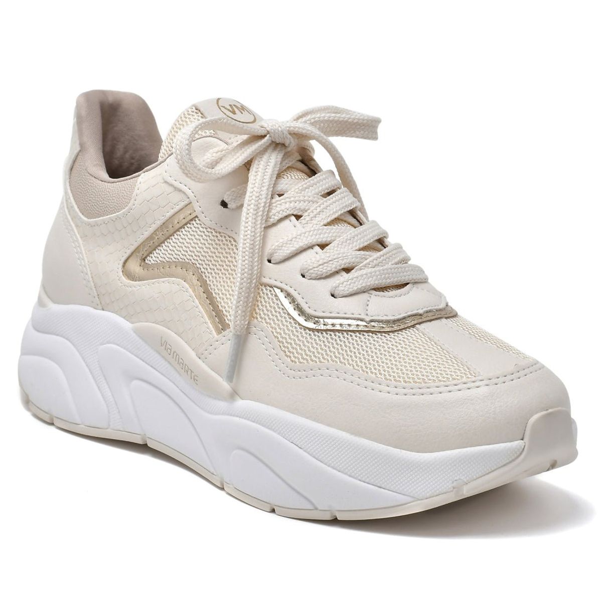 VIA MARTE - ZAPATILLA URBANA MUJER VANILA