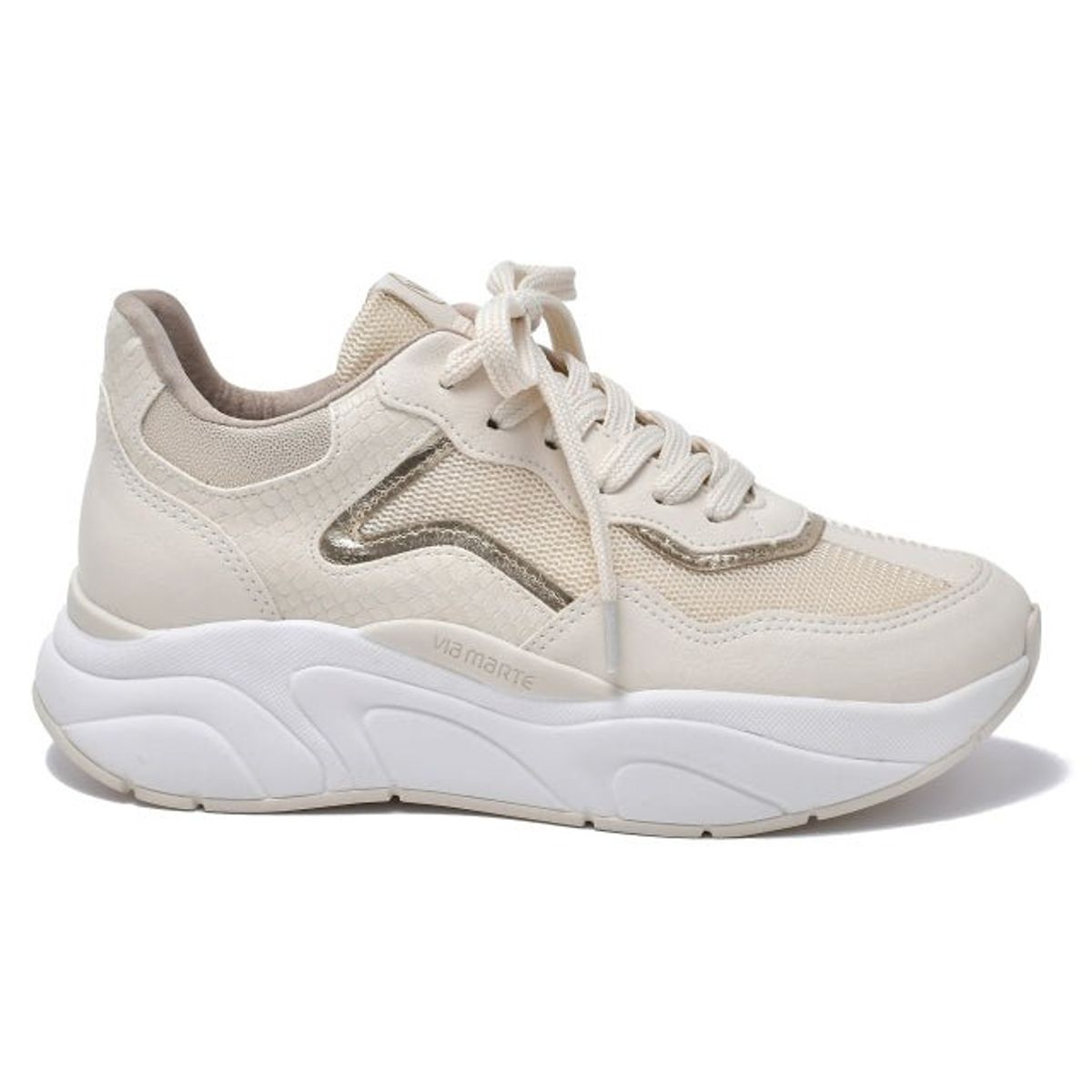 VIA MARTE - ZAPATILLA URBANA MUJER VANILA