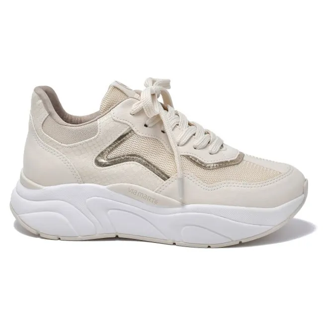 VIA MARTE - ZAPATILLA URBANA MUJER VANILA