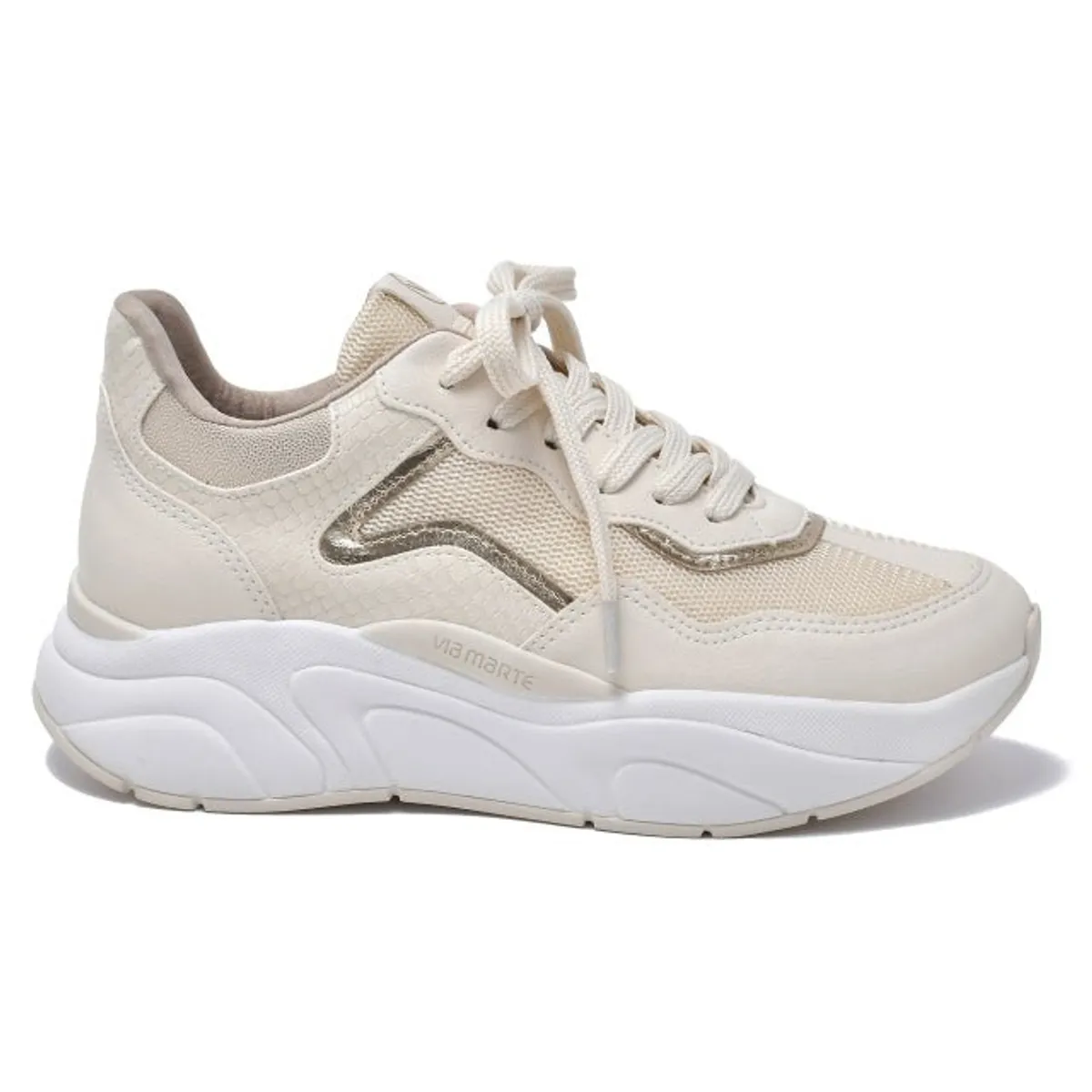 VIA MARTE - ZAPATILLA URBANA MUJER VANILA