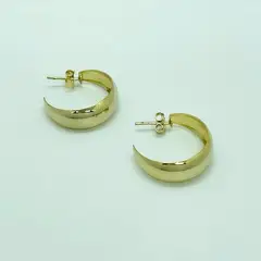 VIZIATO - Argolla semi moon enchapado en oro