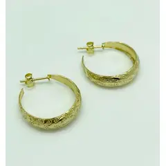 VIZIATO - Argolla semi print enchapado en oro