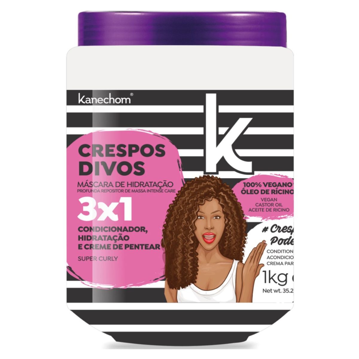 KANECHOM - Mascara 3 En 1 Crespos Divos Kanechom 1 Kg..-