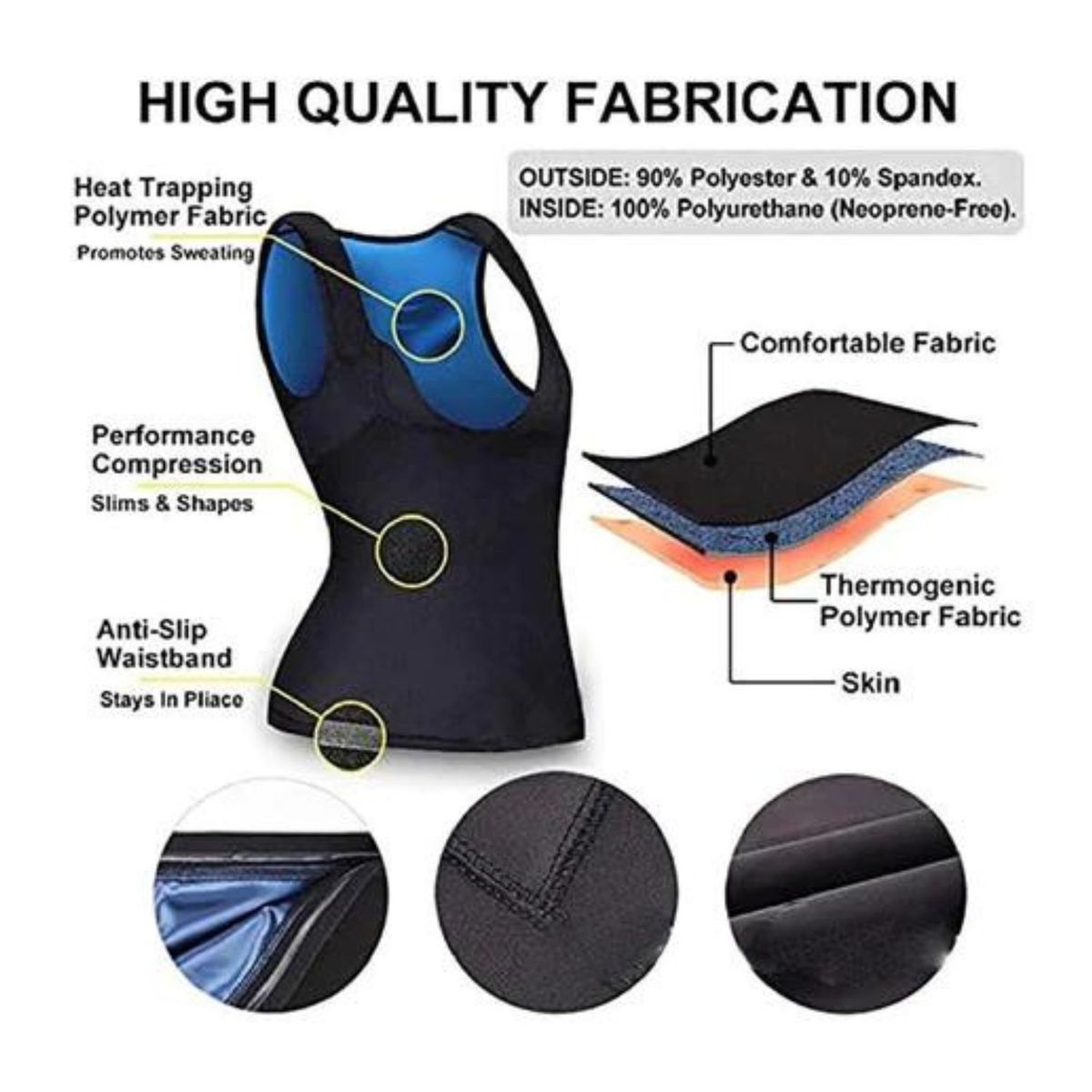 INVENCIBLE - POLERA REDUCTORA SAUNA SUDAR DAMA AN07