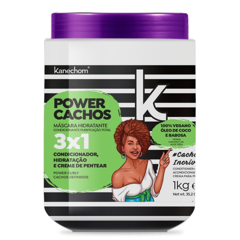 KANECHOM - Mascara Capilar 3 En 1 Power Cachos Kanechom 1 Kg.
