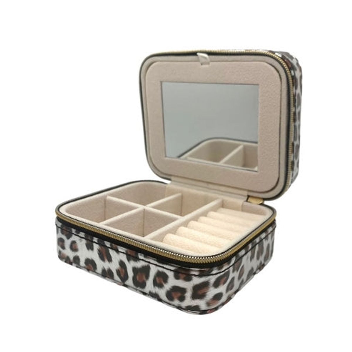 VIZIATO - Joyero organizador de joyas print gris