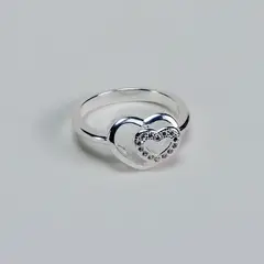 VIZIATO - Anillo cuore circones plata 925