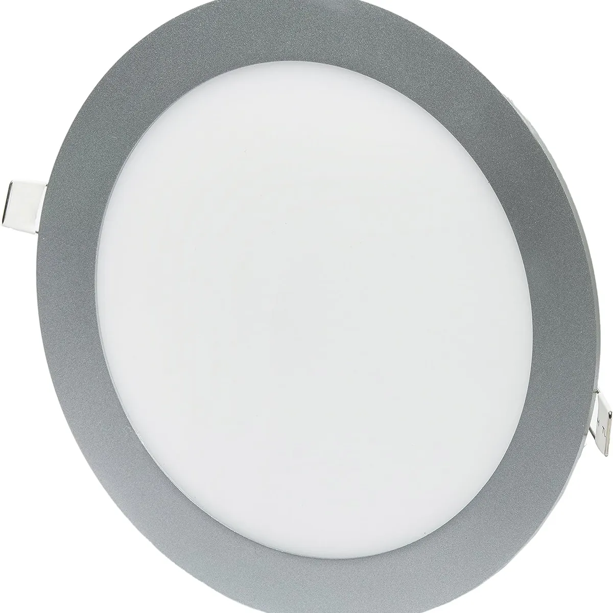 GENERICO - Foco Panel Embutido Redondo 18w Plateado Luz Neutra 4000K