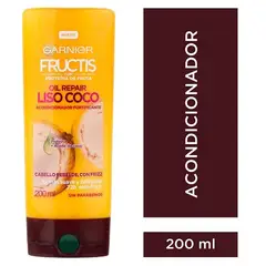 GARNIER - Fructis Acondicionador Liso Coco 200 ml.