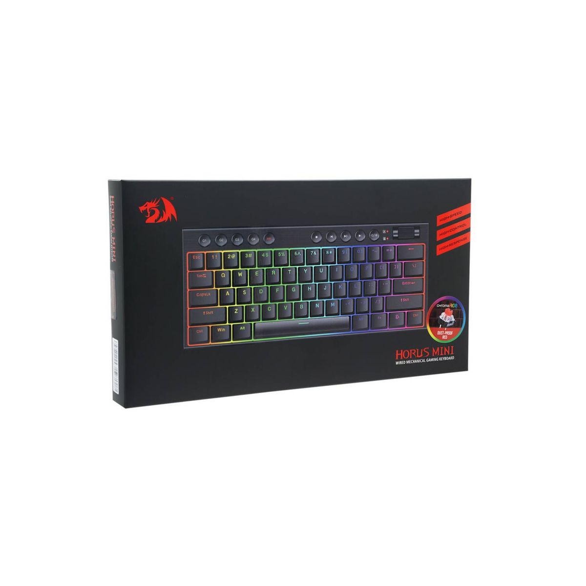 REDRAGON - Teclado Redragon Horus Mini K632-rgb Sw Red Us