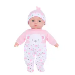 DANWEILE - Bebé Reborn Muñecas Realista Reborn Silicona 30cm - Ropa rosa ojos negro