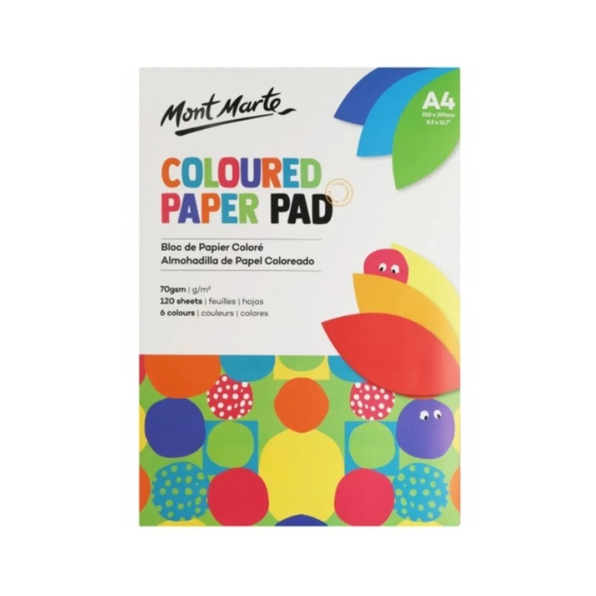 MONT MARTE - Papel color A4 por ambas caras tipo origami Mont Marte