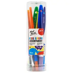 MONT MARTE - Kit de brochas para niños 15 pcs
