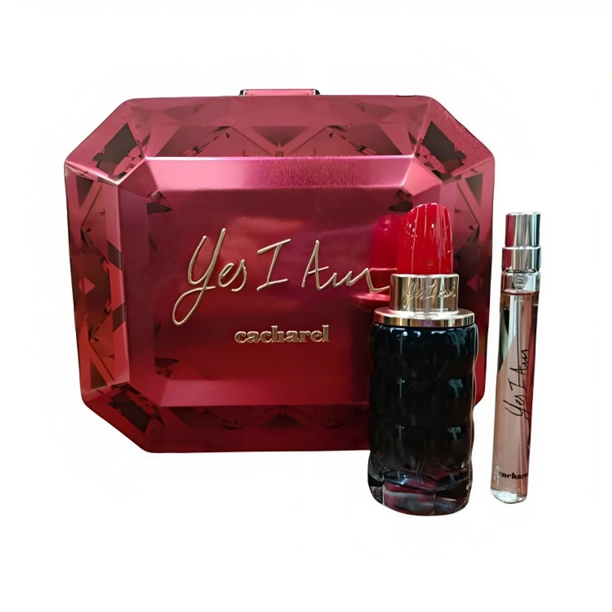 CACHAREL - YES I AM ESTUCHE EDP 50ML MINI 10MLCAJA METALICA