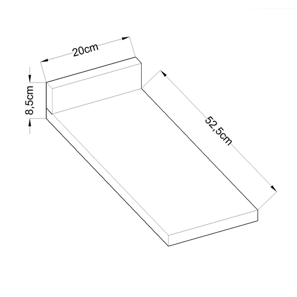 DF HOME - Cubierta para Mueble Base 20 cm color Turin 1628 Itapua
