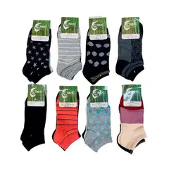 ESHOPANGIE - Pack De 12 Calcetines Cortos Con Diseños Mujer 35-41