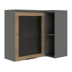 DF HOME - Mueble Mural Aéreo Esquina con Puerta de Vidrio 1612 Itapua