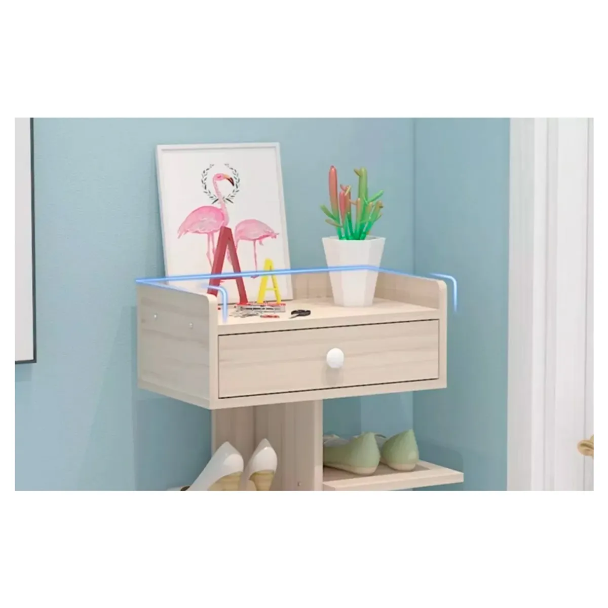 IRM - Zapatero Organizador Estante Zapatos Hall Armario Blanco