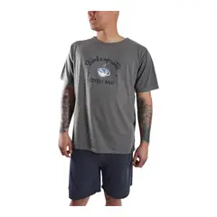 MEDIA LUNA - Pijama Hombre Polera Sin Mangas y Short Diseño Wake up