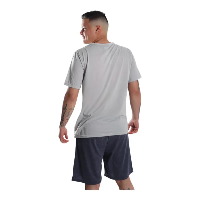 MEDIA LUNA - Pijama Hombre Polera Sin Mangas y Short Diseño Wake up