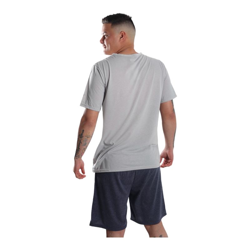 MEDIA LUNA - Pijama Hombre Polera Sin Mangas y Short Diseño Wake up