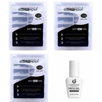 Set De Press Gel Liquido + 3 Tips Soft Gel 120 Unidades