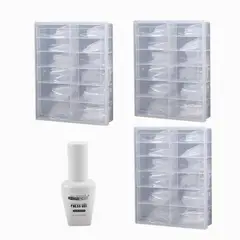 GENERICO - Set De Press Gel Liquido + 3 Tips Soft Gel 120 Unidades