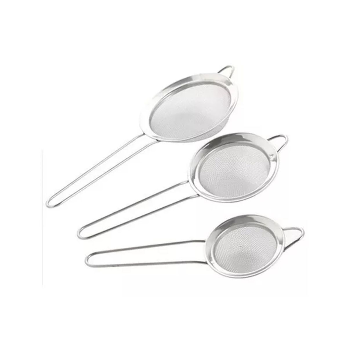 GENERICO - Set 3 Coladores Acero Inoxidable