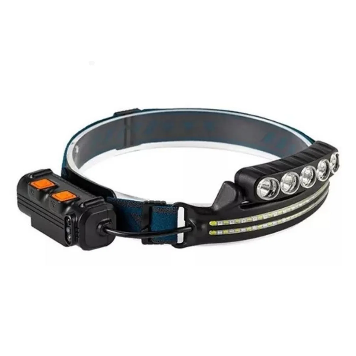 GENERICO - Linterna frontal Cabeza Led Sensor de Movimiento Recargable Camping