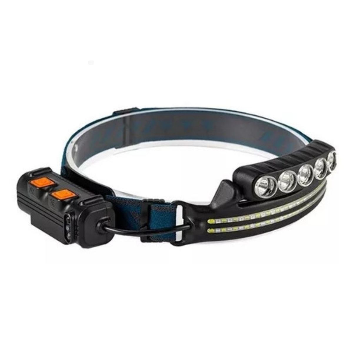 GENERICO - Linterna frontal Cabeza Led Sensor de Movimiento Recargable Camping