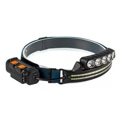 GENERICO - Linterna frontal Cabeza Led Sensor de Movimiento Recargable Camping