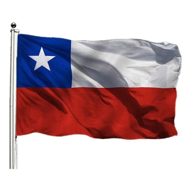 GENERICO - Pack 3 Bandera Chilena 90x60cm Chile Fiestas Patrias