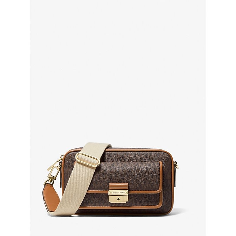 MICHAEL KORS - Crossbody Michael Kors Bradshaw Medium Logo Camera Bag Brown