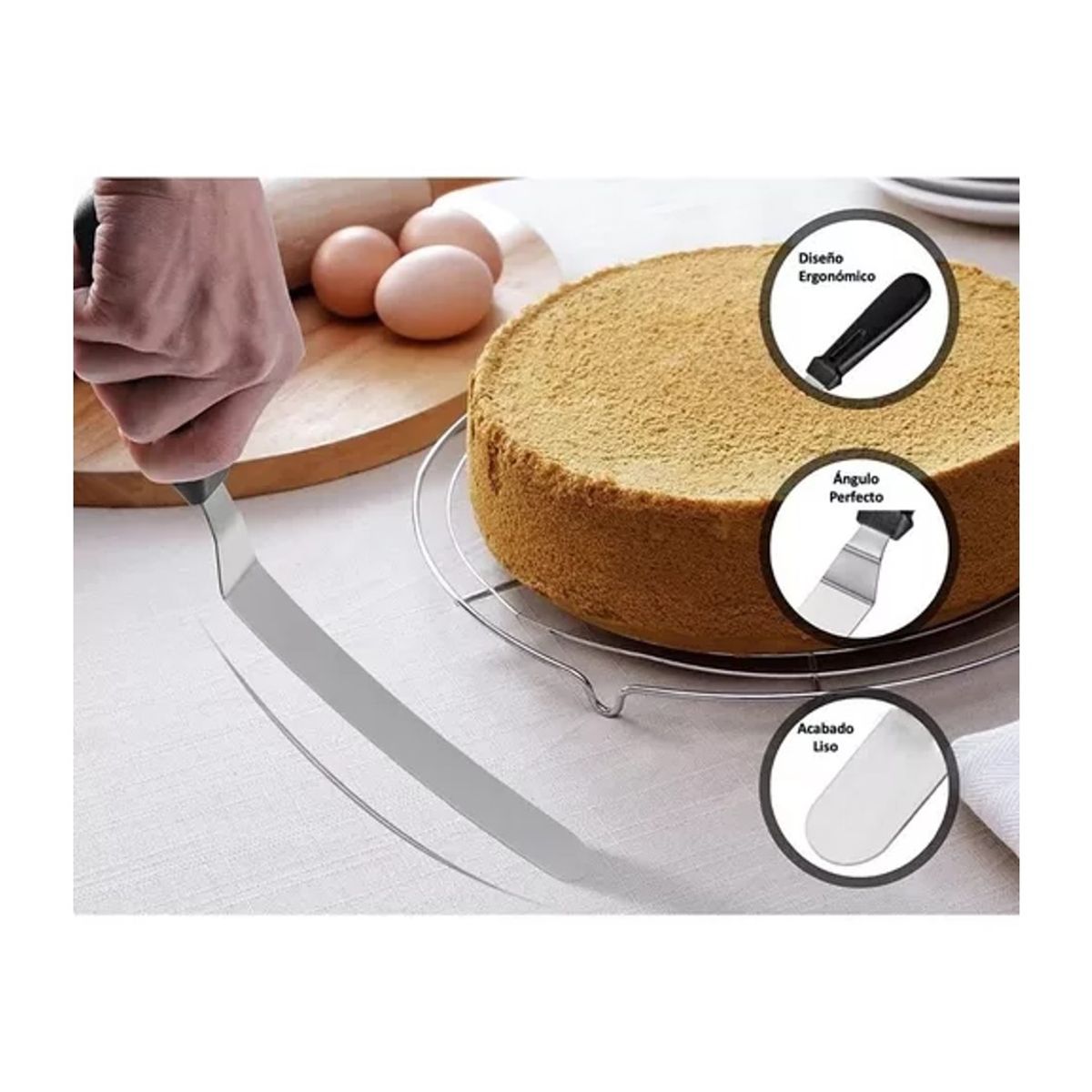 GENERICO - Espatula Alisadora Repostera Decoración Tortas Repostería