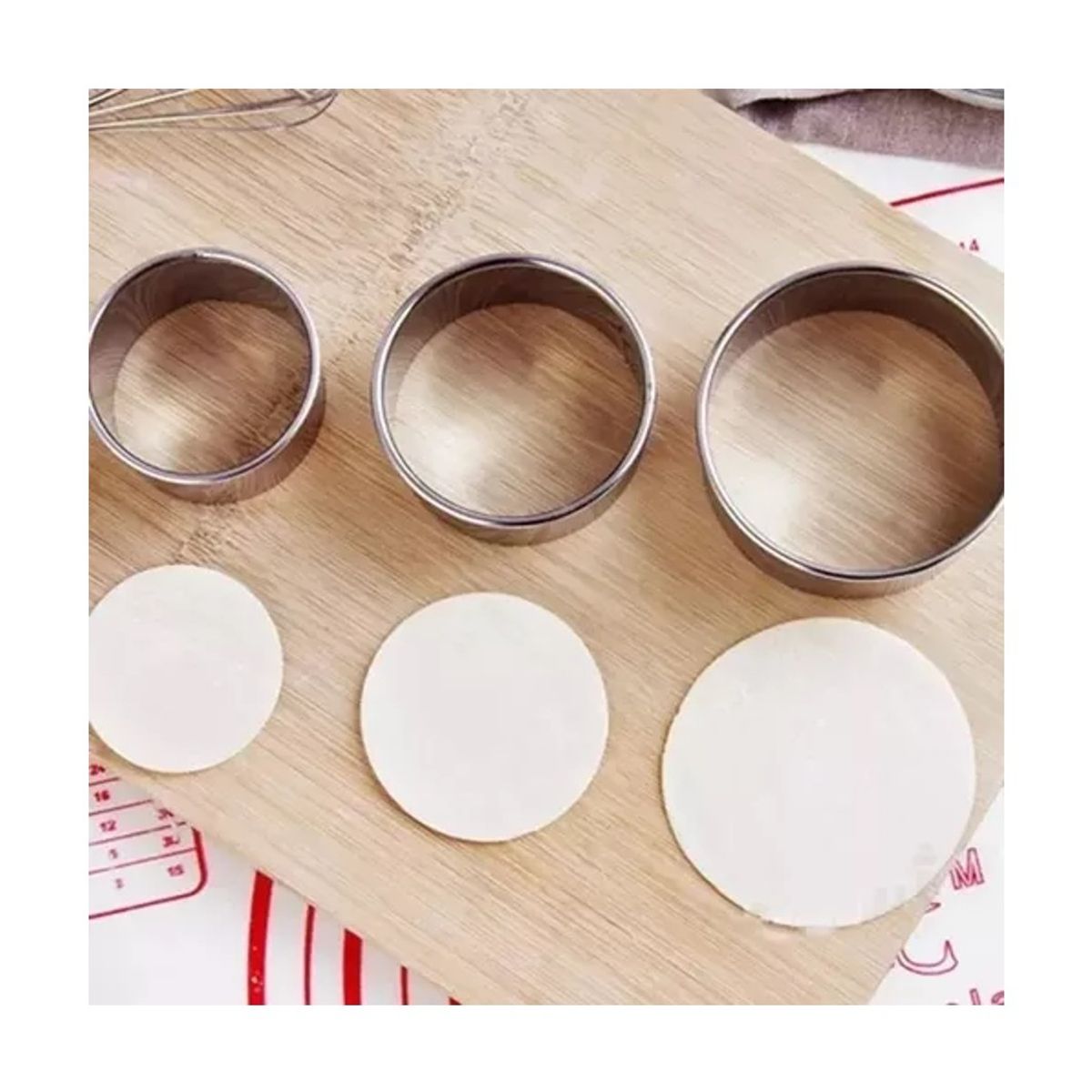 GENERICO - 3 Moldes Timbal Redondo Cuadrado Causa Mousse Tortas Cocina