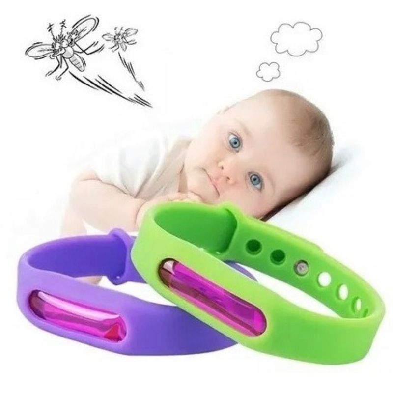 GENERICO - Pulsera  Broche Repelente Anti Mosquitos- Insectos Colores