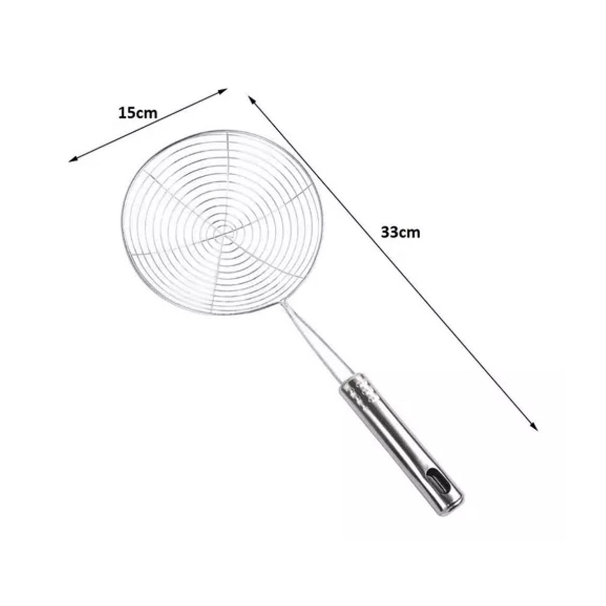 GENERICO - Colador Para Freir Multiuso Acero Inoxidable 15cm