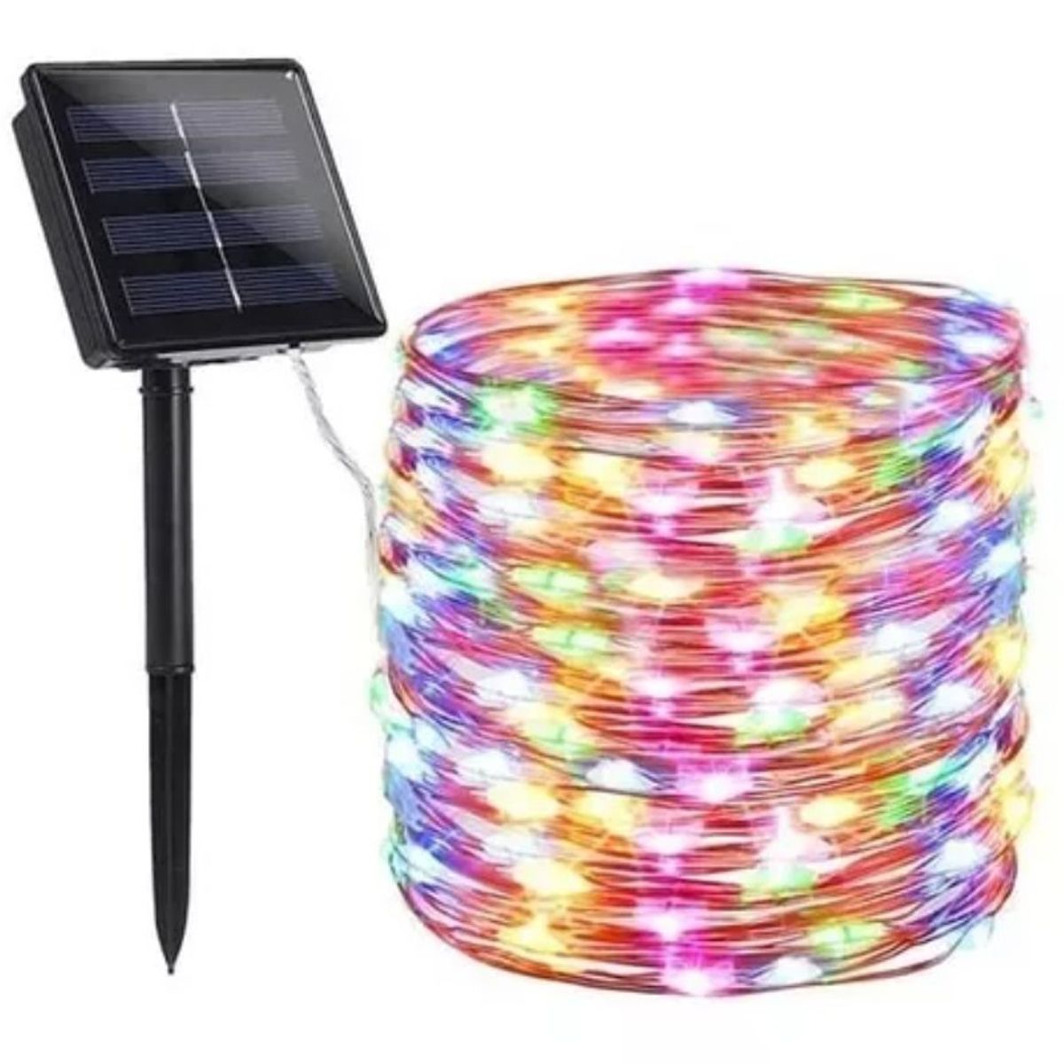 GENERICO - Luces 300 led 30m  hadas solares multicolor para exterior
