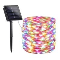 Luces 300 led 30m hadas solares multicolor para exterior