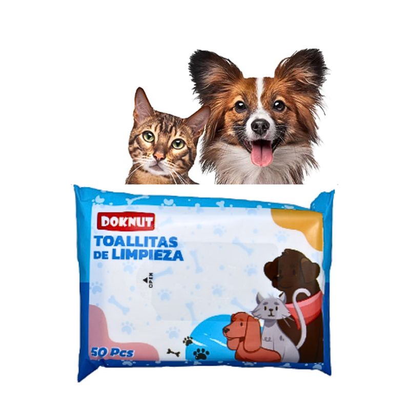 GENERICO - Toallas Humedas Perros Gatos Mascotas 50 Unidades