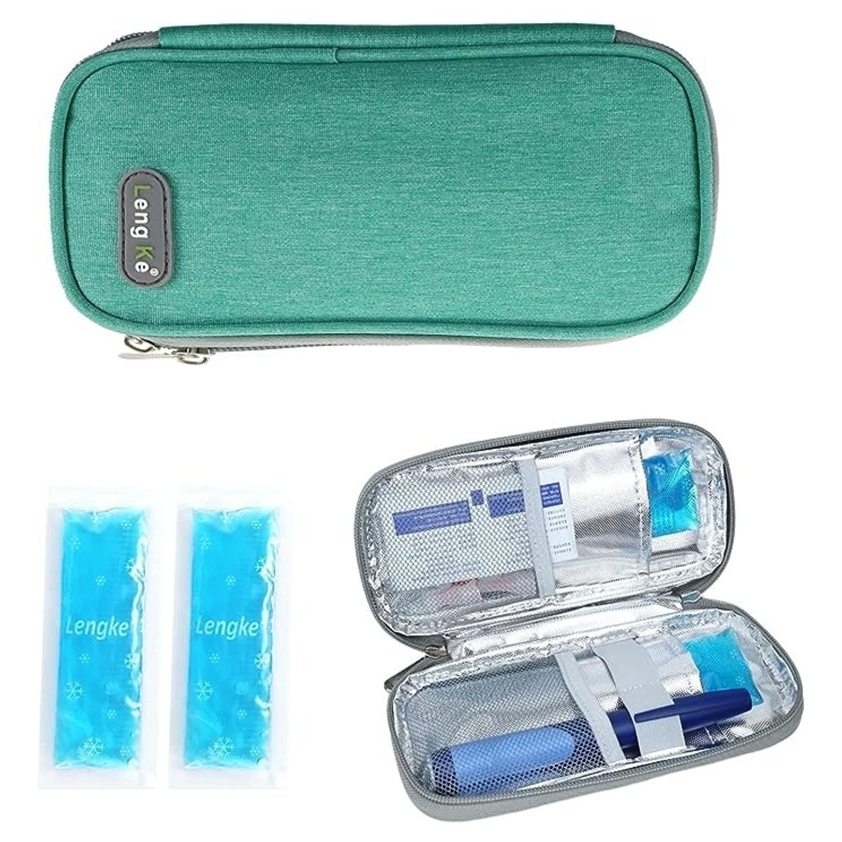 GENERICO - Enfriador Estuche Viaje Diabéticos bolsa Enfriadora Verde