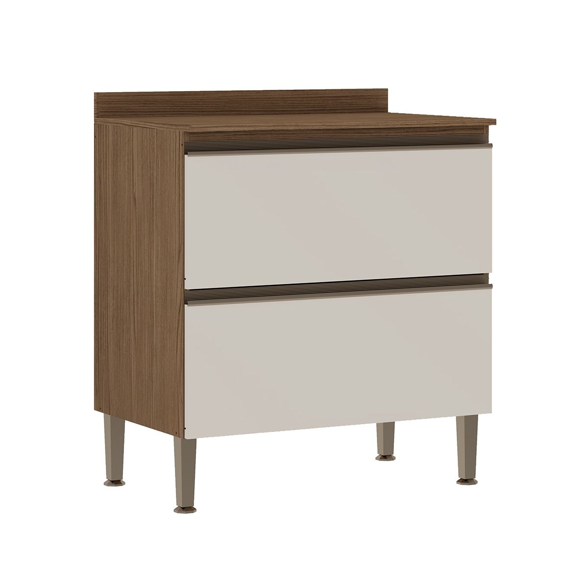 DF HOME - Mueble base 2 Puertas de cocina Conecta Ebano Off White 1312M