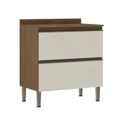 DF HOME - Mueble base 2 Puertas de cocina Conecta Ebano Off White 1312M